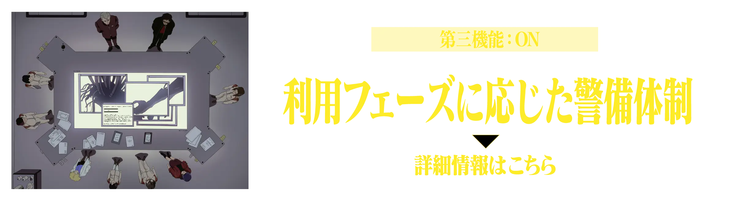 第三機能：ON 利用フェーズに応じた警備体制（詳細情報はこちら）